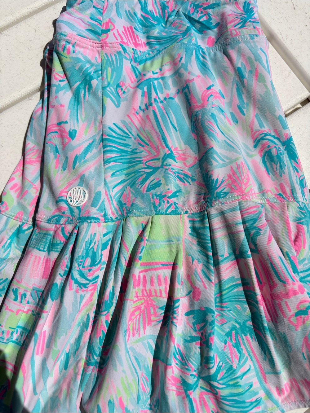 Lilly Pulitzer tennis 🎾 Tropical Print Skort with Pastel Teal & Pink